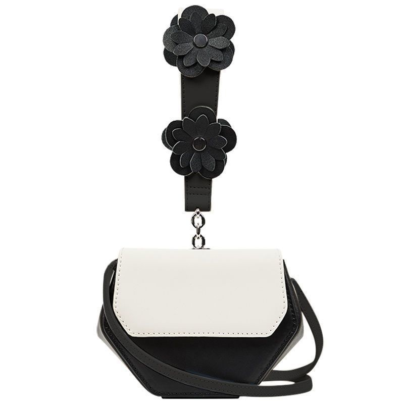 Túi Đeo Chéo mini Màu Sắc Tương Phản Họa Tiết Hoa Đơn Giản Phong Cách Mới