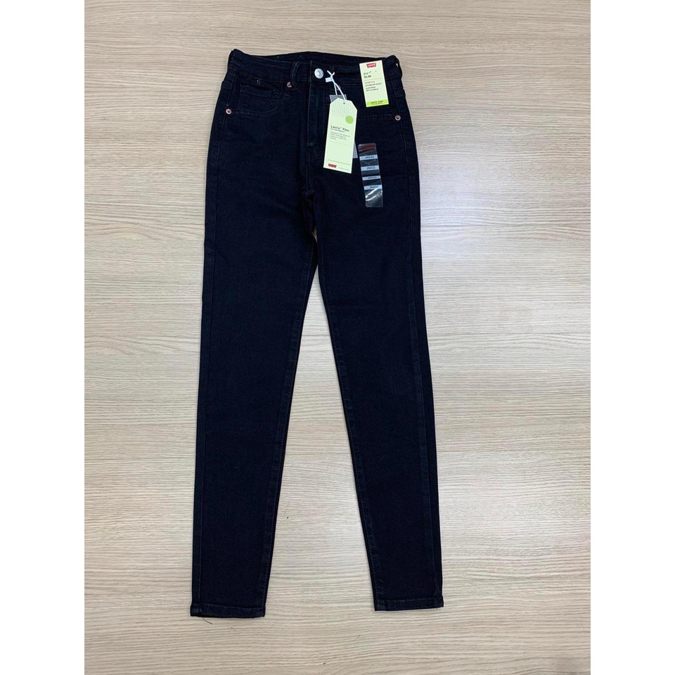 Quần bò Jeans skinny đen ôm VNXK cạp lưng cao co giãn