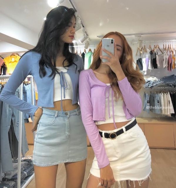 [ Inbox trước để chọn màu] Áo Crop top cardigan cột dây thiết kế vải đẹp cho nữ Shine Clothing