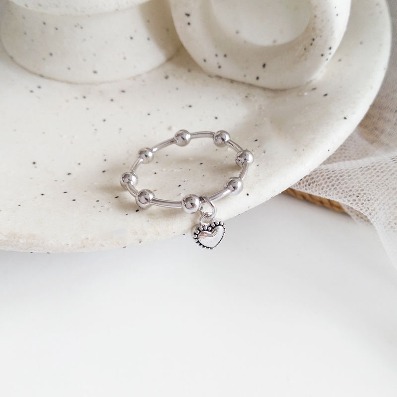 Nhẫn Hình Trái Tim Nhỏ Phong Cách Baroque 22220