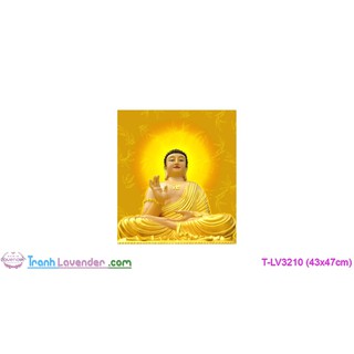 [T-LV3210]Tranh thêu chữ thập Tôn giáo Phật tổ như lai (43x47cm)