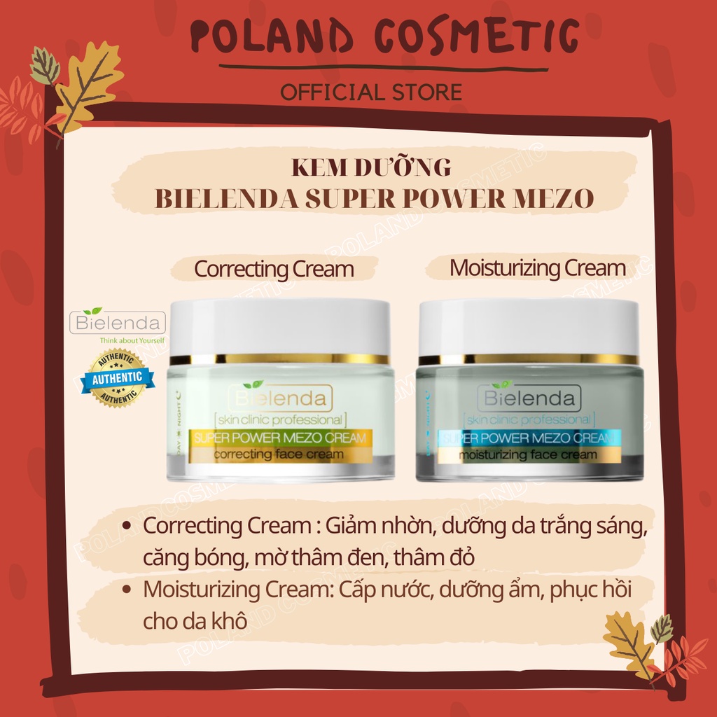 Kem dưỡng da Bielenda Correcting/Moisturizing 50ml