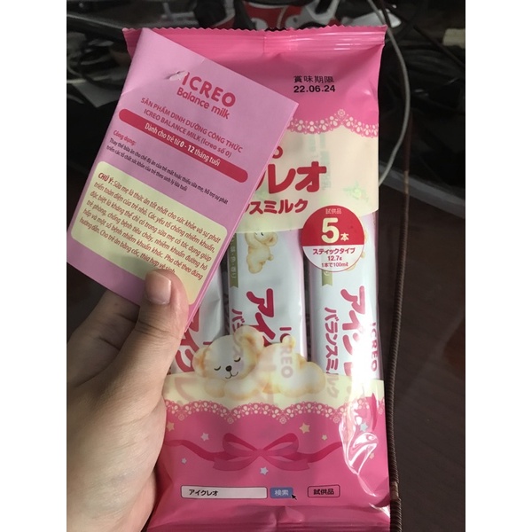 Sữa Glico Ireco số 0 gói 5 thanh 63.5g date T6.22