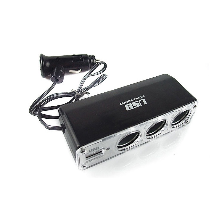 Tẩu Sạc 3 Cổng USB DC 12V / 24V Chuyên Dụng Cho Xe Hơi