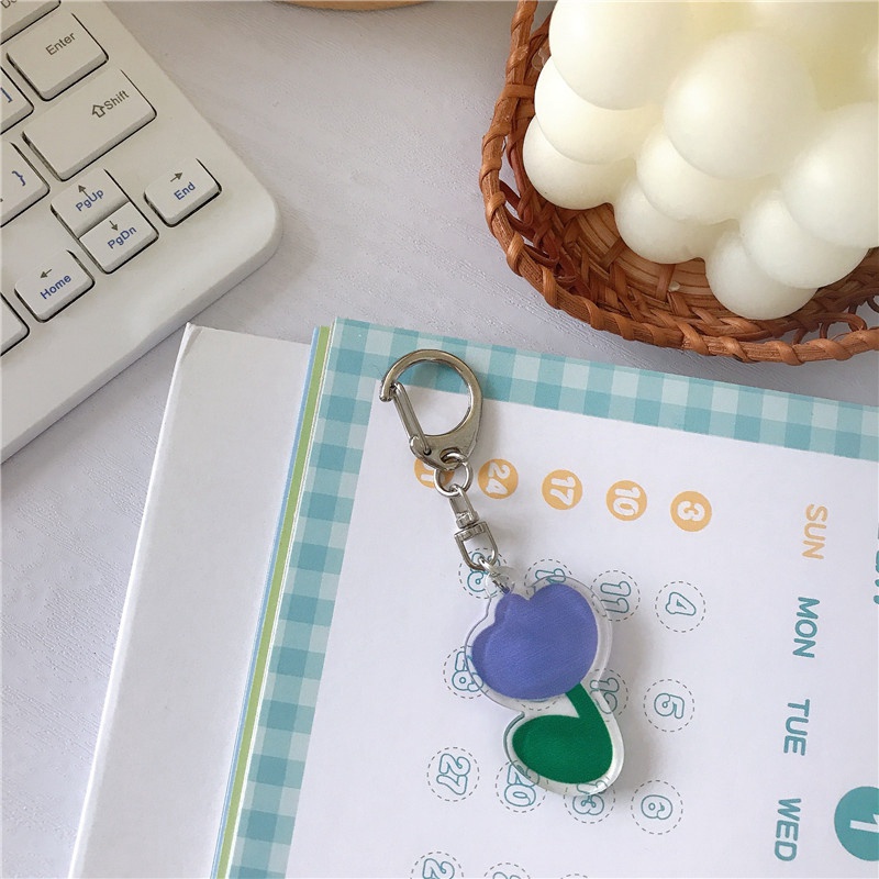 Móc chìa khóa hình đám mây/ bông hoa kiểu dáng dễ thương tiện dụng