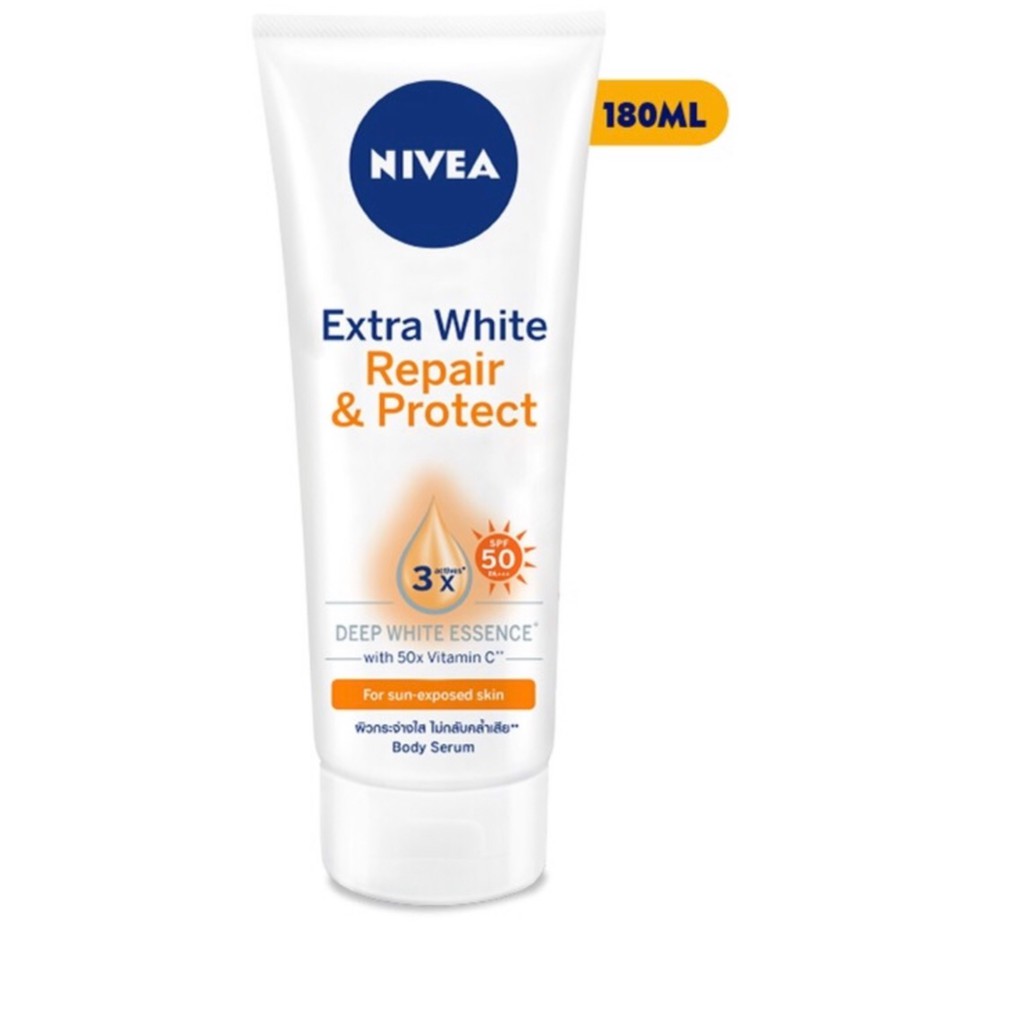 Tinh chất dưỡng thể dưỡng trắng Nivea Ban ngày giúp phục hồi và chống năng SPF 50 (180ml)