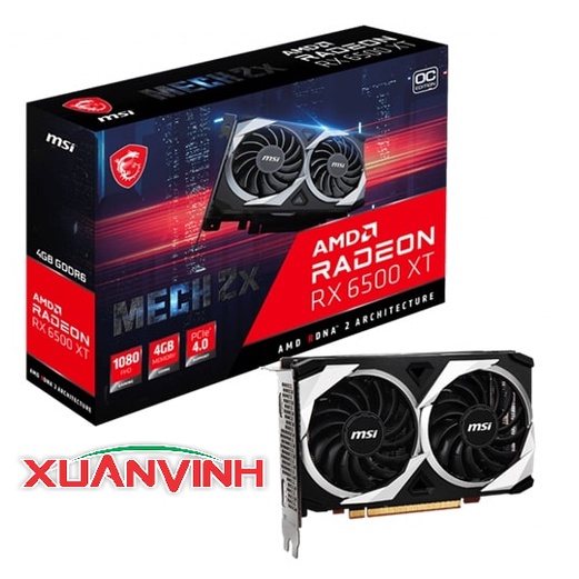 CARD MÀN HÌNH MSI AMD RX 6500 XT 6600 6600XT Mech OC 8G NEW CHÍNH HÃNG