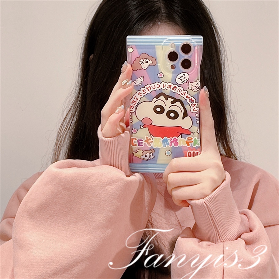 Ốp Điện Thoại TPU Mềm Trong Suốt In Hoạt Hình Shinchan Cho IPhone 14 13 12 11 Pro Max X XR Xs Max 8 7 6 6s Plus SE 2020