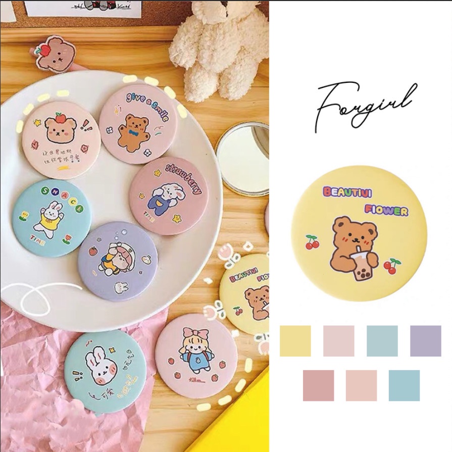 Gương mini Forgirl hoạ tiết hoạt hình cute