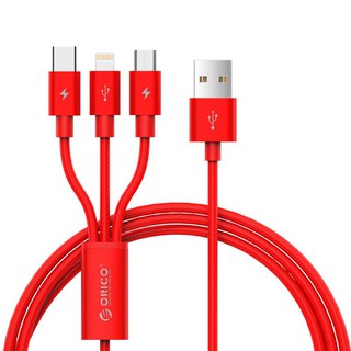 Cáp Sạc 3 đầu sạc ORICO UTS-12 -Type-C / android / Lightning (iphone)