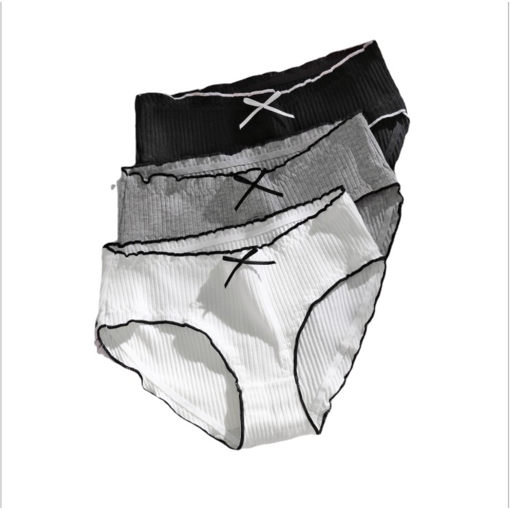 [Set 3 quần] Quần lót nữ cotton viền ren , quần xì kháng khuẩn xuất Nhật co dãn 4 chiều quyến rũ sexy M15 | BigBuy360 - bigbuy360.vn