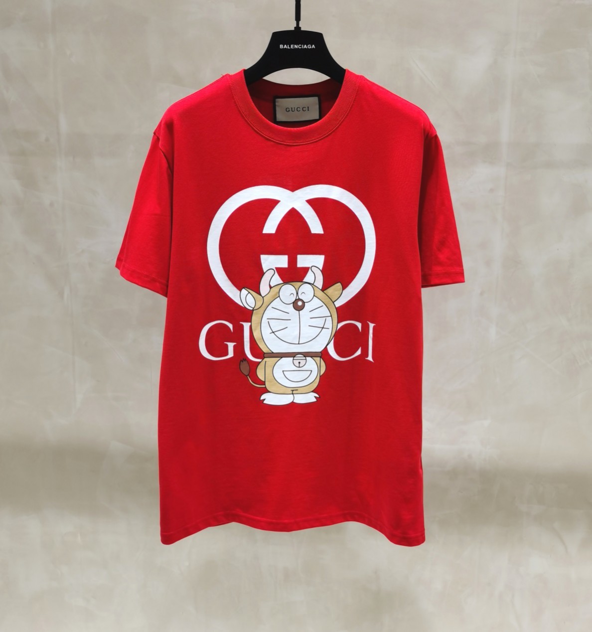 GUCCI men's and women's fashion trend personality round neck cotton printed short-sleeved T-shirt