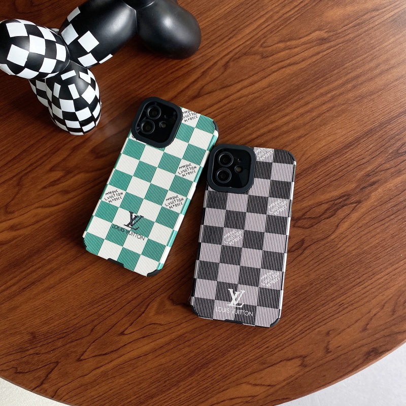 Ốp điện thoại họa tiết caro thích hợp cho iPhone 13 12 11 Pro Max Mini XS XR X 8 7 6 6S Plus + SE 2020