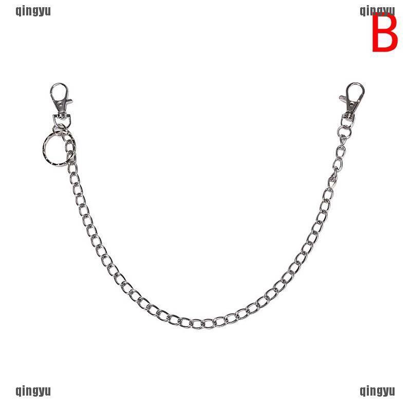 Tcmy ❤♣ Móc Khóa Dây Xích Kèm 3 Vòng Nhẫn Phong Cách Punk