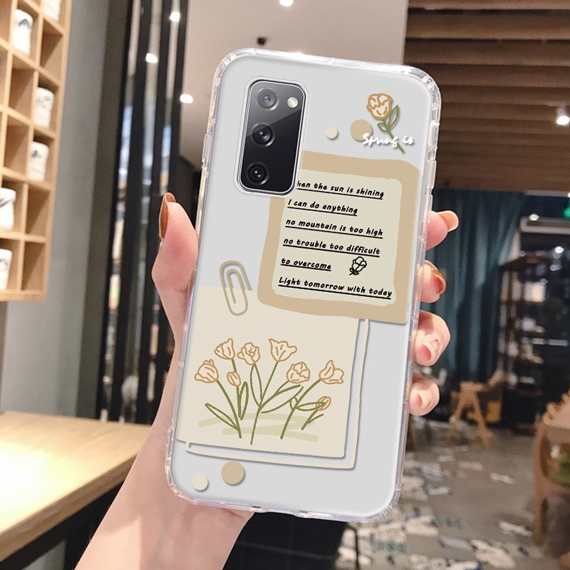Ốp Điện Thoại Mềm Trong Suốt In Hình Hoa Cho Samsung S10 S10 Plus S20 FE S22 Plus S22 Pro S22 Ultra Samsung S30 Plus S21 Plus S30 Ultra S21 Ultra