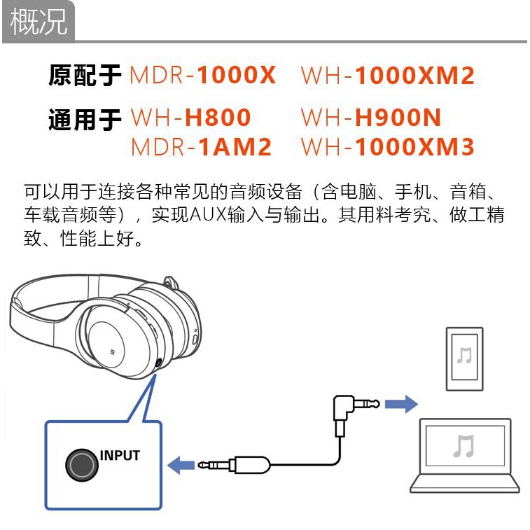 Dây Cáp Tai Nghe Bluetooth 1000xm3 Cho Sony Wh-h800