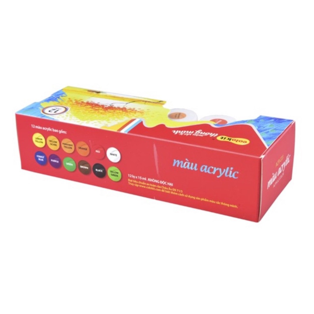 Màu nước Acrylic Colokit ACR-C03  hàng có kiểm tra chất lượng và an toàn