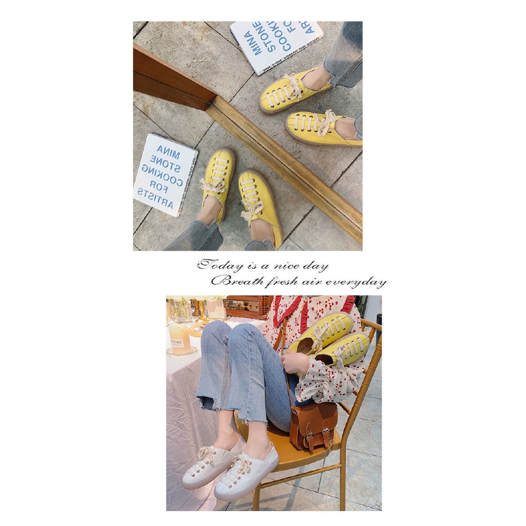 Giày Búp Bê Đế Bằng Thắt Dây Kiểu Hàn Quốc Thời Trang 2020 Cho Nữ | BigBuy360 - bigbuy360.vn