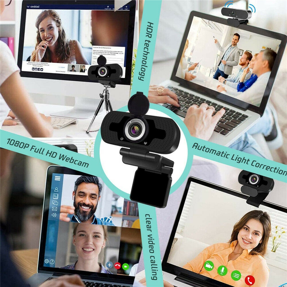 Webcam Full HD 1080P kết nối USB kèm micro cho máy tính | BigBuy360 - bigbuy360.vn
