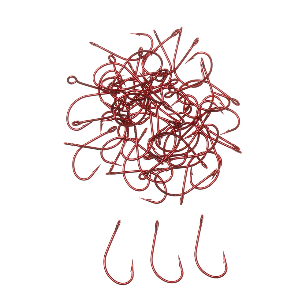 Bộ 100 Móc Câu Cá Bằng Thép Carbon