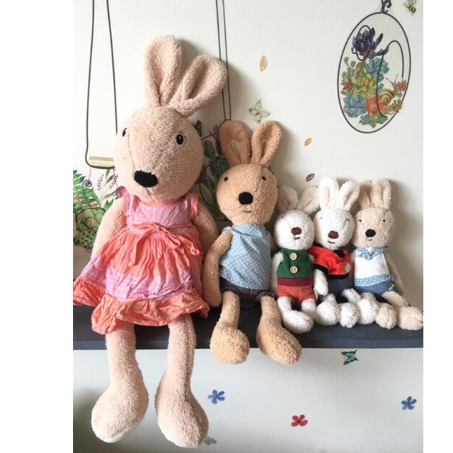 Set thỏ pháp 5 con size 30-70cm