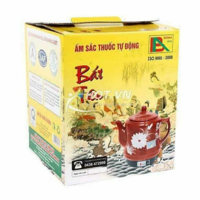 (1 Đổi 1 trong 30 ngày đầu)Ấm sắc thuốc Bát Tiên 3,2l.Hàng cao cấp.BH 12 tháng