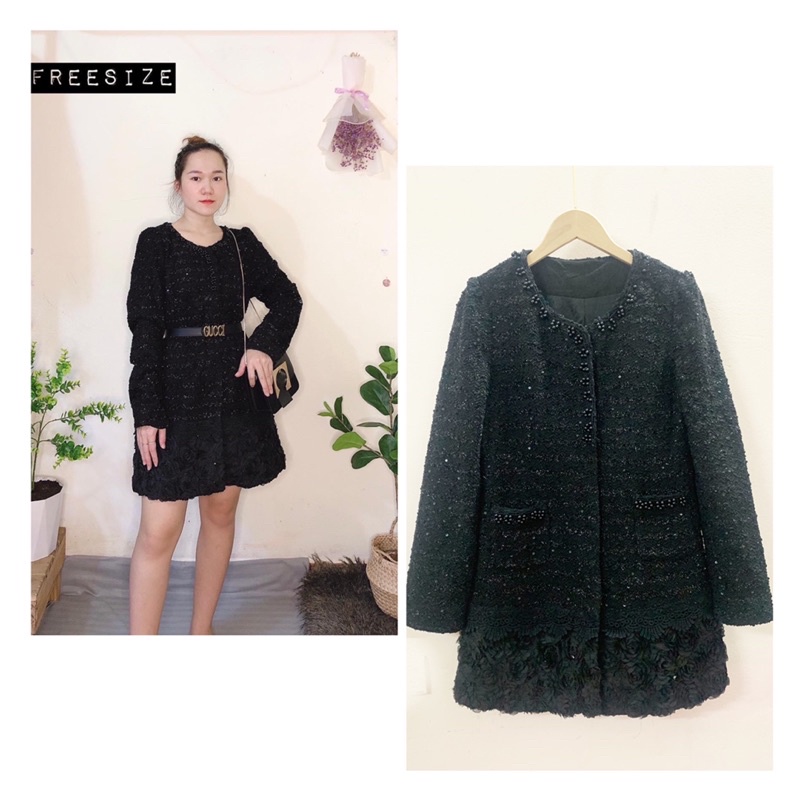 Áo dạ tweed freesize | BigBuy360 - bigbuy360.vn
