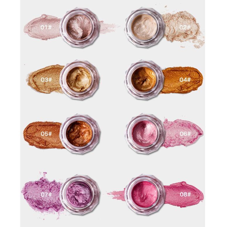 Gel trang điểm bắt sáng Pudaier cho mặt và cơ thể 8 màu tùy chọn 43g