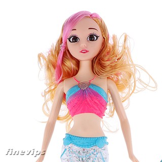 Búp bê nàng tiên cá có đèn LED màu cầu vồng