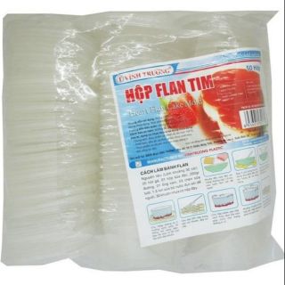 25 Hũ Bánh Flan Hình Trái Tim 90ml Vĩnh Trường làm bánh flan, đựng slime, Caramen có nắp CAO CẤP chịu nhiệt an toàn