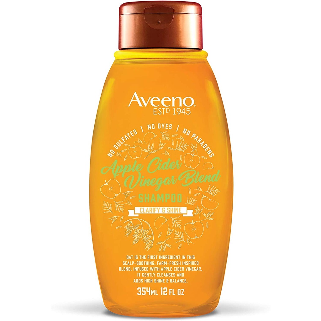 Dầu gội Aveeno Dấm táo và Yến mạch dành cho da đầu dầu Aveeno Apple Cider Vinegar 354ml