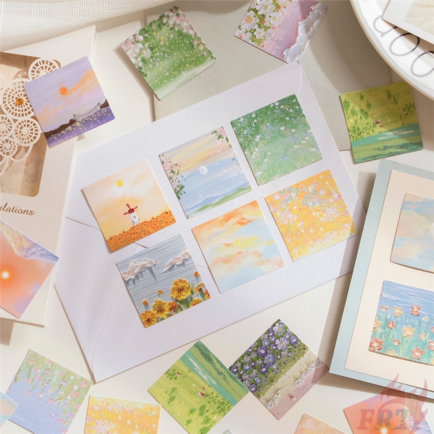 ❉ Miếng Dán Trang Trí Nhiều Màu Sắc Xinh Xắn ❉ Hộp 45 Miếng Dán Sticker Trang Trí Sổ Lưu Niệm