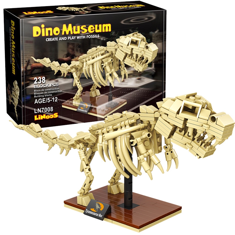 Bộ đồ chơi lắp ráp Lego hình khủng long Tyrannosaurus Rex Mammoth Ankylosaurus Stegosaurus Thunder Dragon Triceratops keel Fossil