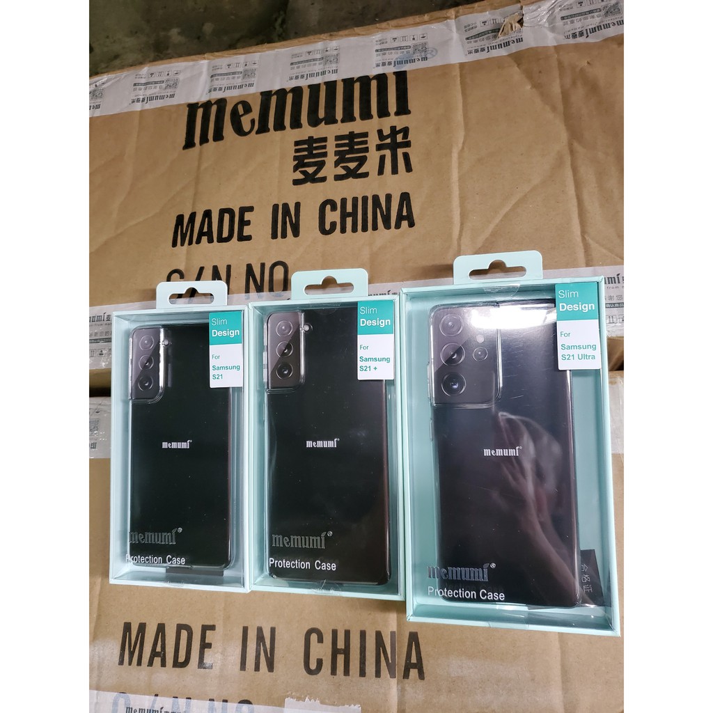 Ốp lưng Memumi cứng trong suốt  Samsung S23 / S23 Ultra/ S22 Ultra S21 / S21 Plus / S21 Ultra Chính hãng không ố màu