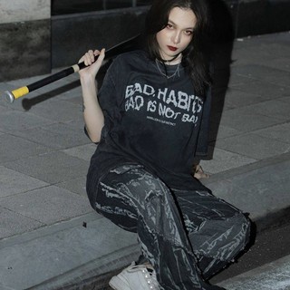 Áo thun LOCAL BRAND wash xám , tee phông tay lỡ nam nữ BAD HABITS SADBOIZ HADES UNCOVER MISSOUT BOBUI unisex SATO SHOP