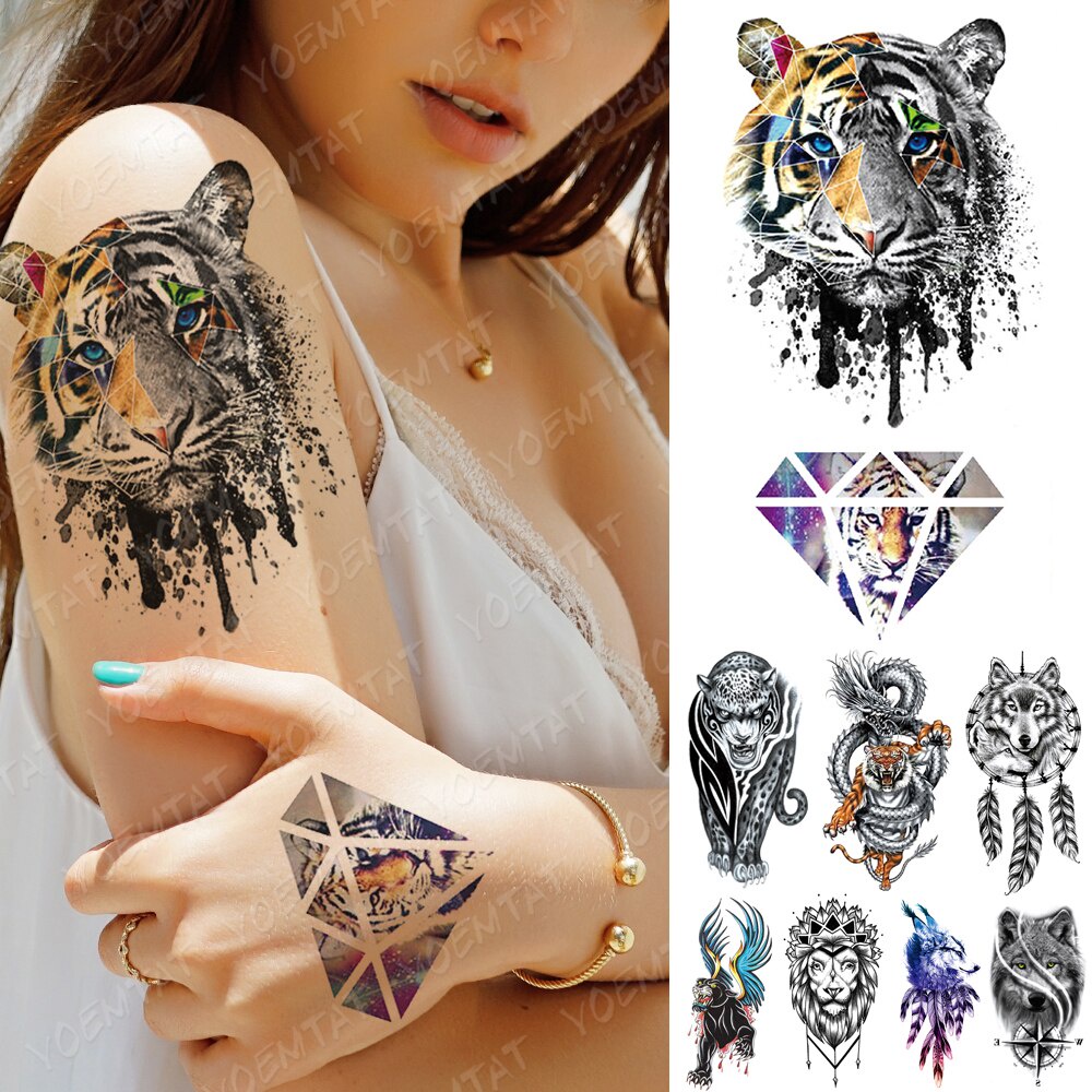 Hình xăm tạm thời nhiều mẫu tùy chọn chống thấm nước giữ màu lâu phai