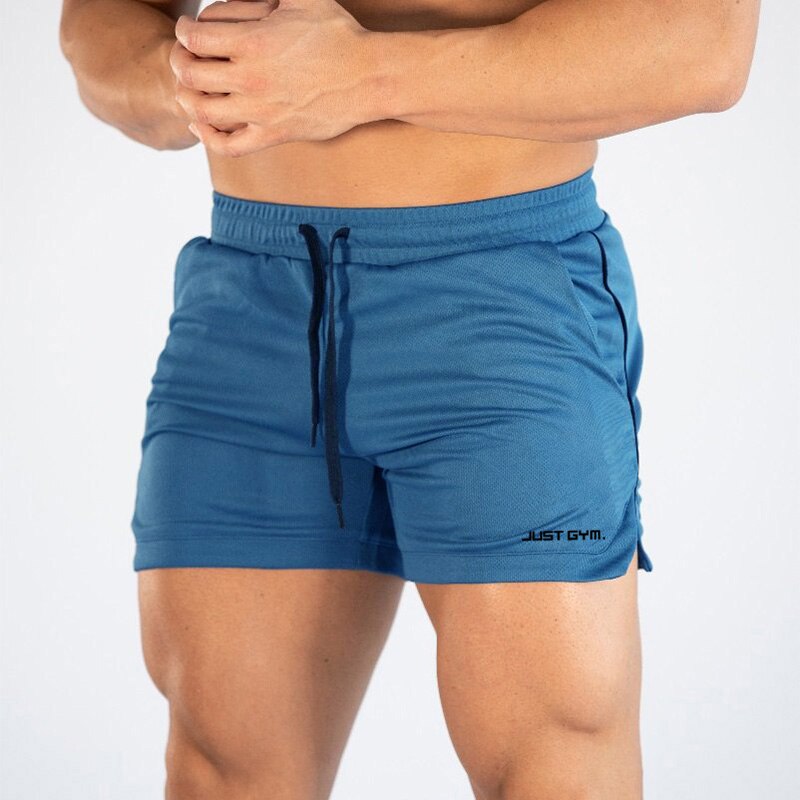 Mens Muscle Comfortable Running Bodybuilding Training Gym Breathable Fitness Fashion Brand Workout Quick-drying Sports Shorts