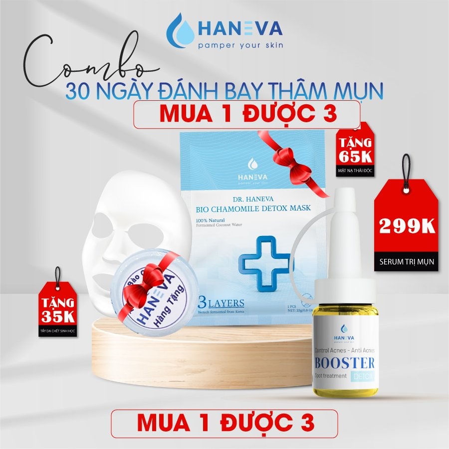 Serum Booster Detox  - giảm mụn thâm- Dưỡng da -giảm sưng tấy, se khít lỗ chân lông, làm mờ vết thâm 5ml