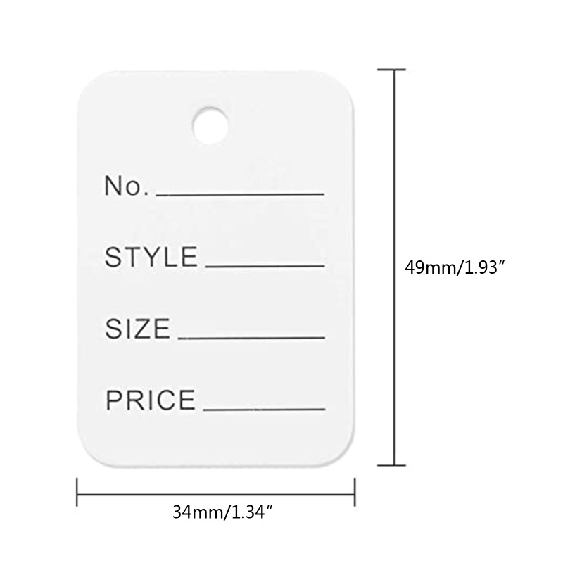 Set 1000 Nhãn Giấy Treo Ghi Giá Tiền Cho Cửa Hàng Bán Lẻ