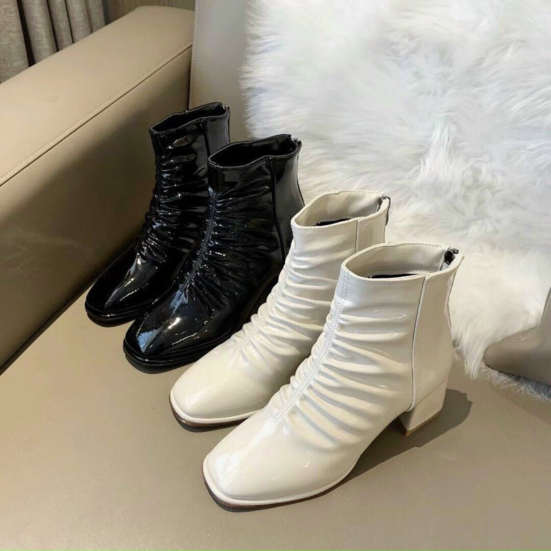 BỐT GÓT VUỐNG CỔ NHĂN DA BÓNG HÀNG LOẠI ĐẸP | BigBuy360 - bigbuy360.vn