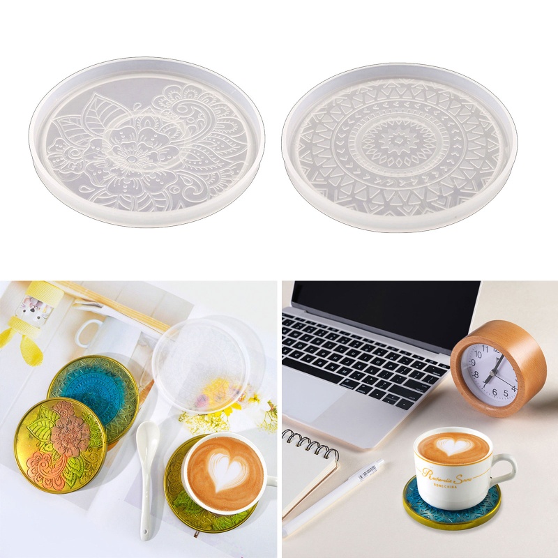 Khuôn Silicone Hình Tròn Làm Đế Lót Ly Bằng Epoxy Resin