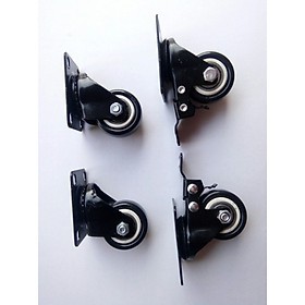 Bộ 4 bánh xe 4cm viền đen trắng loại tốt