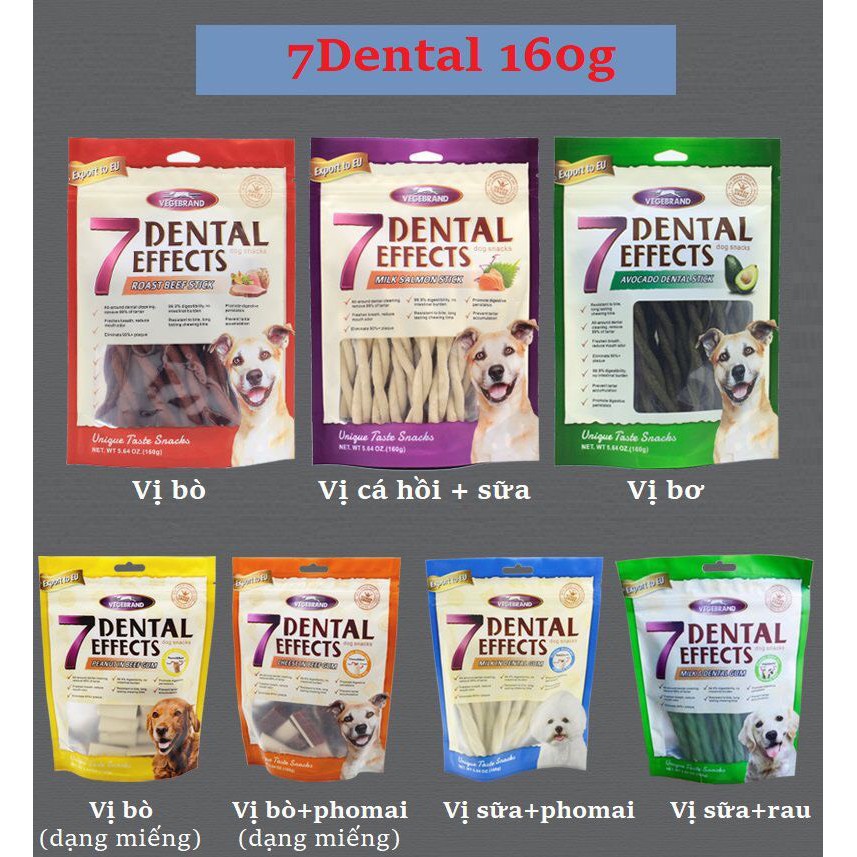 Xương gặm sạch răng 7 Dental Effects 160g