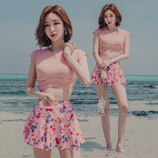 Mẫu mới 2020 đồ bơi bikini nữ 2 mảnh cá tính quần dạng váy -  Đồ bơi đi biển