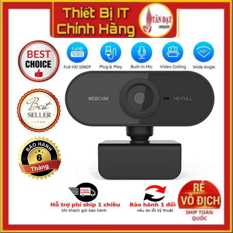 ( Siêu rẻ) Webcam máy tính có mic fullhd 1080p sắc nét dùng cho pc laptop livestream học online họp trực tuyến