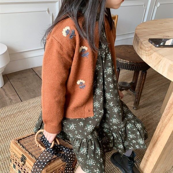 Đầm Công Chúa Phối Ren Hoa Phong Cách Hàn Quốc Thời Trang Xuân Thu 2022 Mới Cho Bé Gái