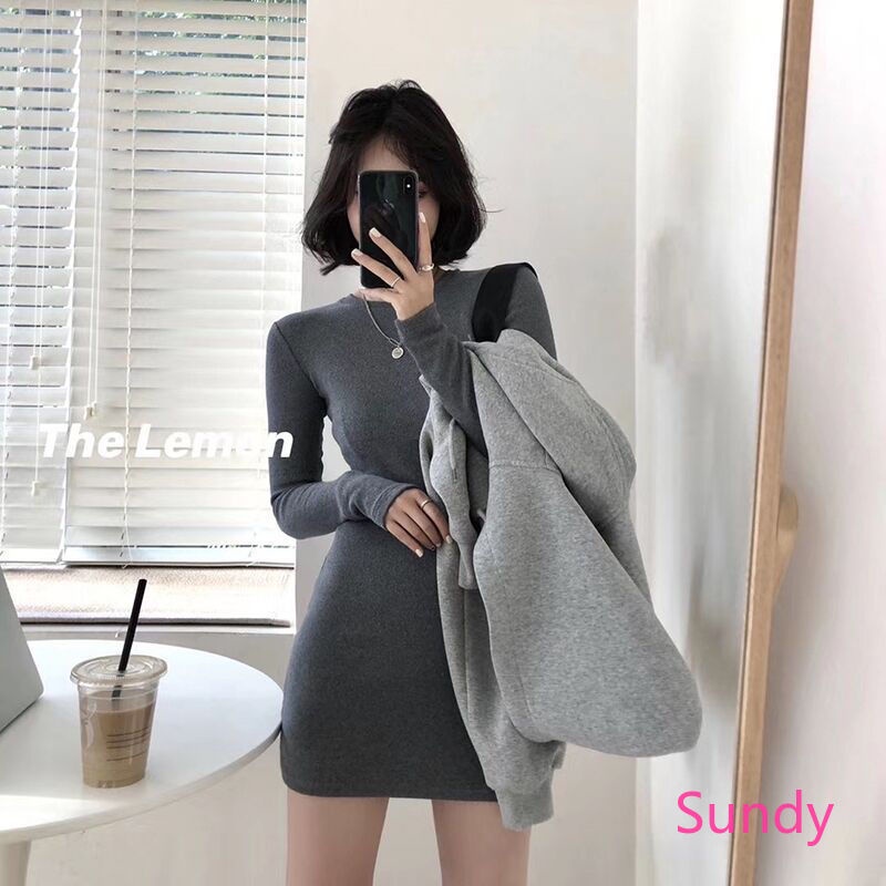 Áo Khoác Tay Dài Có Mũ Hoặc Đầm Ôm Thời Trang Mùa Thu Cho Nữ