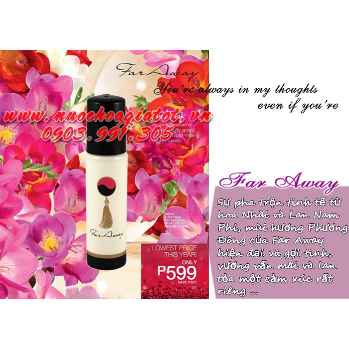 HÀNG CAO CẤP -  CHÍNH HÃNG NƯỚC HOA NỮ AVON FAR AWAY 10ML DẠNG LĂN  - Hàng Cao Cấp