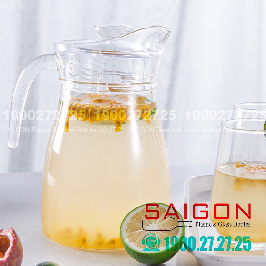 Bình nước thủy tinh Deli Pitcher 1150ml , 1500ml | Tùy Chọn Dung Tích