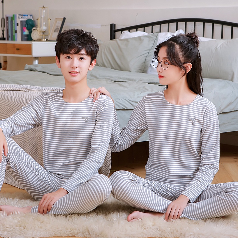 Bộ Đồ Ngủ Dài Tay 2-18 Tuổi Mềm Mại Giữ Ấm Cho Bé